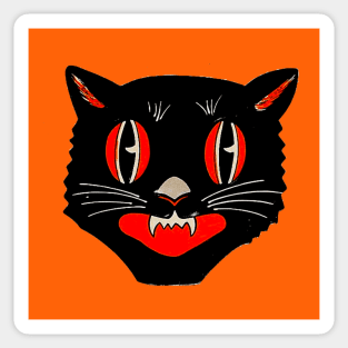 Vintage Halloween Cat 02 Sticker